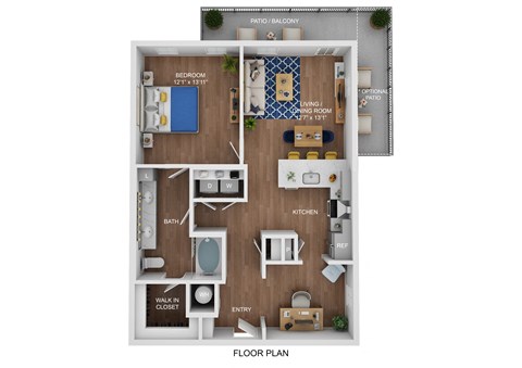 a 1 bedroom floor plan  options  1190 sq ft